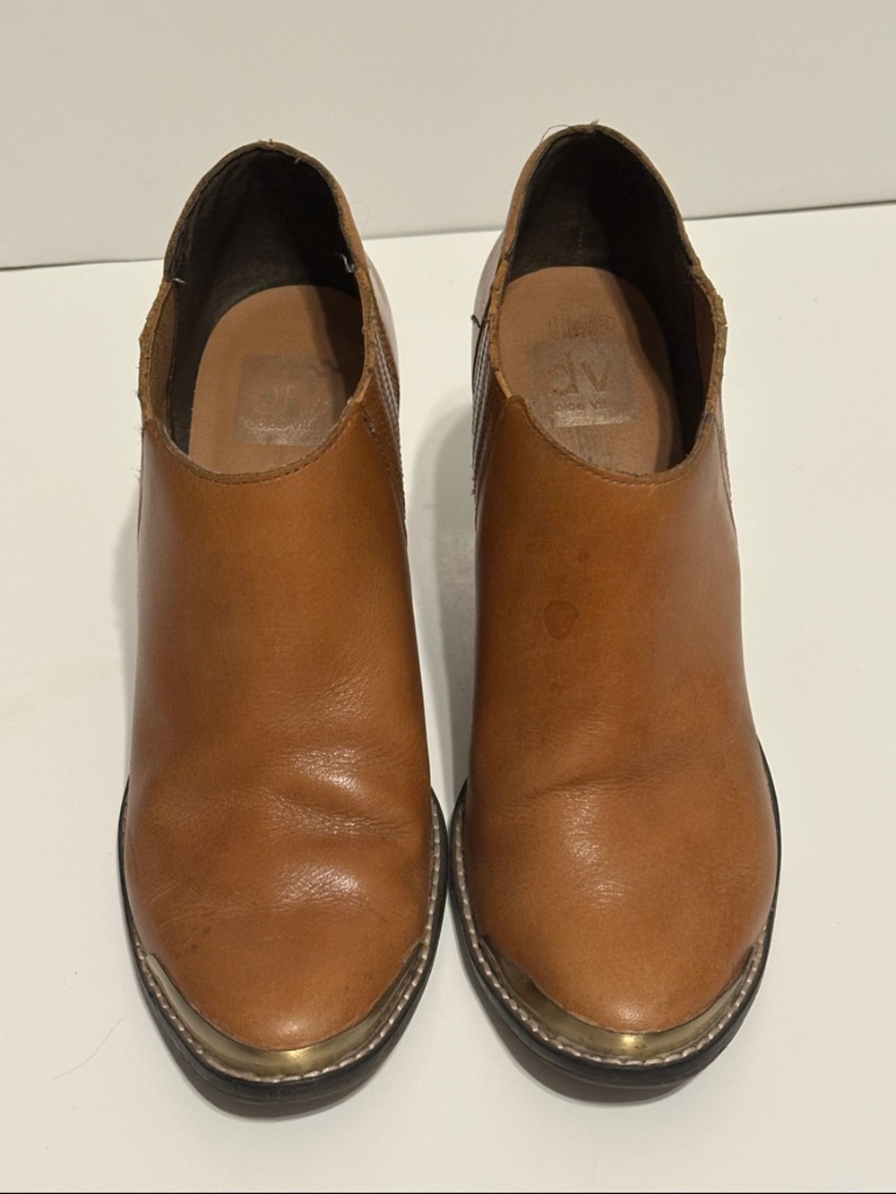 DV by Dolce Vita Tan Leather Ankle Booties